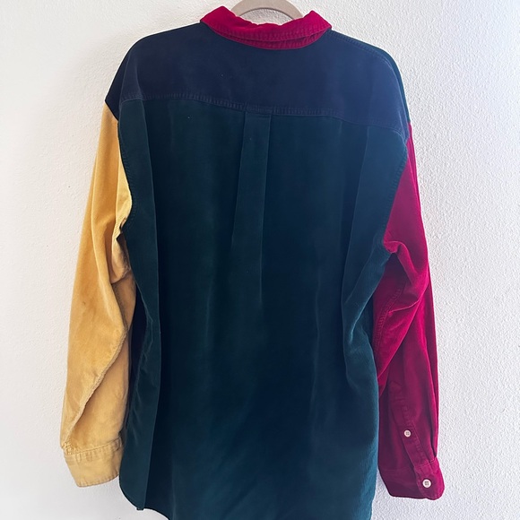 J. CREW VNTG Men’s Color-block Corduroy button down, XL 1991 J. CREW authentic - Picture 7 of 8